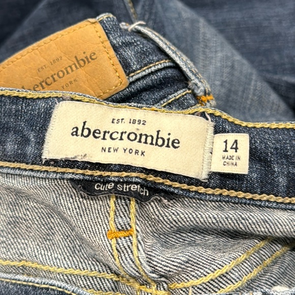 Abercrombie Kids distress CUTE STRETCH jeans girls size 14 - Picture 7 of 11